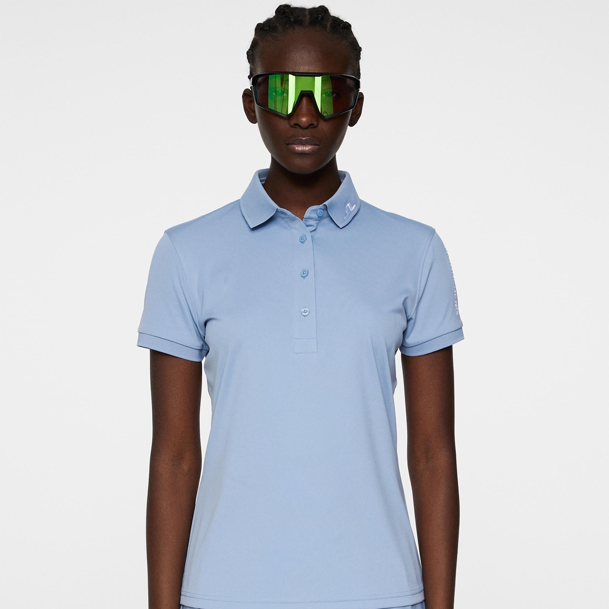 J Lindeberg Tour Tech Ladies Golf Polo Shirt Rain Washed
